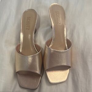 Schutz Women's Metallic Slide Heels